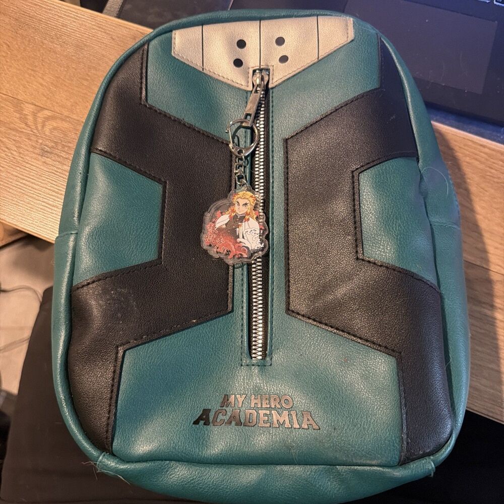 My Hero Academia Izuku Midoriya Deku Costume Mini Backpack Green/Black Anime NWT